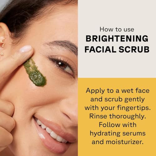 Acure Brightening Facial Scrub - Exfoliating Face Wash - 4 fl oz (2 Pack)