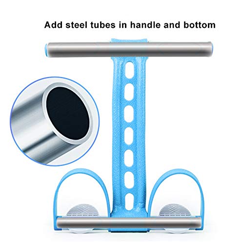 Pedal Resistance Bands with Handles Exercise Bands Multifunction Tension Rope Fitness for Working Out Arm Abs Legs Stretch Bands Blue - BeesActive Australia