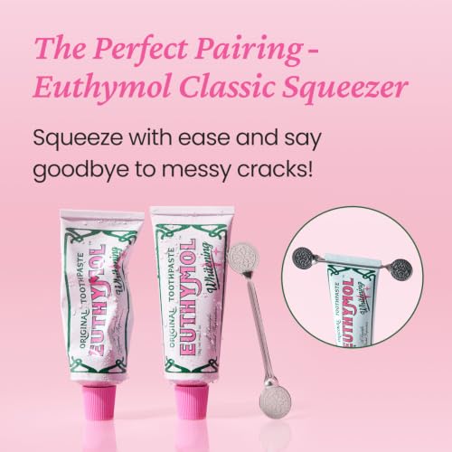 EUTHYMOL Vintage Silver Whitening Duo - Whitening Toothpaste & Squeezer Set