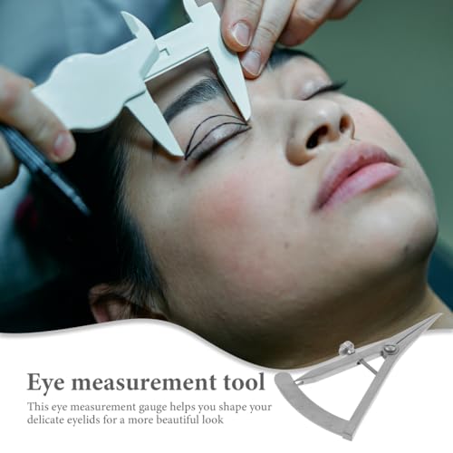 Eyelid Measuring Ruler 3.27 Inch Stainless Steel Eye Positioning Gauge Portable Eye Measurement Tool for Double Eyelid Surgery and Cosmetic Precision