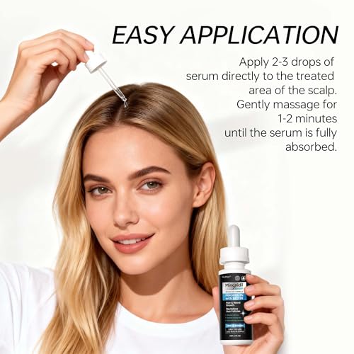 5% Minoxidil for Men, Minoxidil for Women Hair Growth Treatment, Beard Growth Serum, Biotin & Castor Oil Enriched,Strengthens Weak Roots, Repairs Thinning Hair (120ml) 2 Fl Oz (Pack of 2)