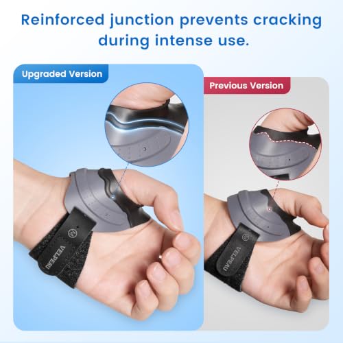 Velpeau CMC Thumb Brace for Arthritis Pain Relief and Support, Right L New Black - Right Large