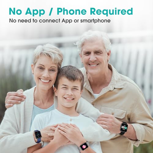Pedometer Watch Senior Friendly No App No Phone Required, Step Counter Light Blue