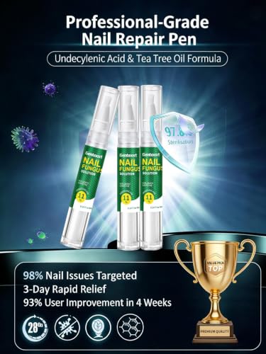 2026 Upgrade Toenail Fungus Treatment【Maximum Undecylenic Acid & Tea Tree】 White-3 Pack