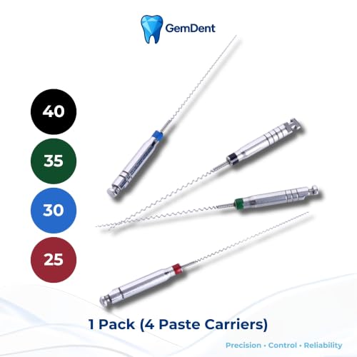 Paste Carriers (Lentulo) Endo, 25 mm Sizes #25–40 Assorted, Pack of 4