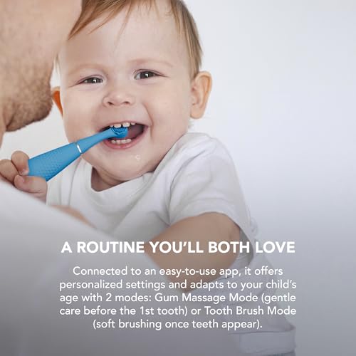FOREO issa 4 baby - Sonic Electric Toothbrush + Issa mini Hybrid Brushead Bubble Blue