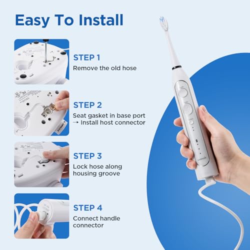 Replacemet Hose Fit for Waterpik Sonic-Fusion SF-01/02/03/04, Replacement Parts for Water pik Accessories, 2Pack 2 Pack