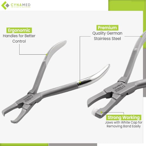 Cynamed Orthodontic Braces Removal Pliers - Professional Bracket Debonding Forceps - Dental Brace Remover Tool - High Precision Grip - Premium Stainless Steel