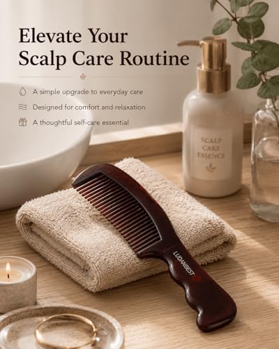 Dandruff Comb with Hollow Teeth, Self Cleaning Scalp Care Massage Tool Medium 1