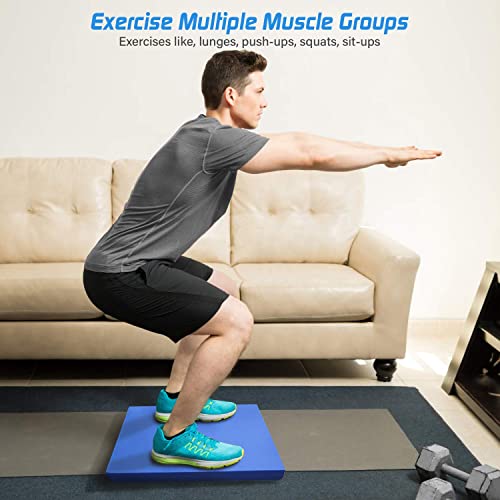 Foam Balance Pad,5BILLION Stability Pad for Physical Therapy,Non-Slip Exercise Balance Pad for Balance workouts,Yoga Knee Pad for Gym Fitness Stretching Pilate Blue-L