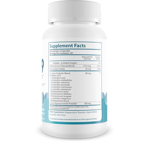 Pro PurDent9 Dental Probiotic - Our Best Dental Probiotics for Teeth and Gums - Mouth Probiotic - Boost Oral Health - Sinus Ear Nose Throat Probiotics - Teeth Supplement - Gum Health Supplements