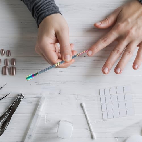 Cuticle Pusher Tool metal Cuticle Remover and Cutter Dual Side nail scraper pusher Manicure Cleaner Cuticle Trimmer for Fingernails and Toenails