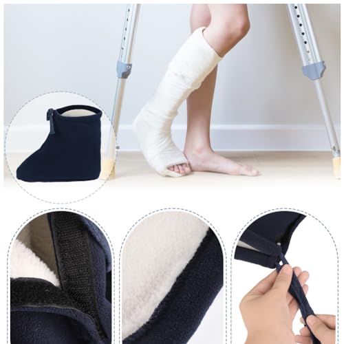 PENINSULA LOVE Winter Warm Foot Cast Sock plush Lined Cast Toe Cover Toe Plaster Protector Washable Foot Warmer Boot Cover 1PC X-Large