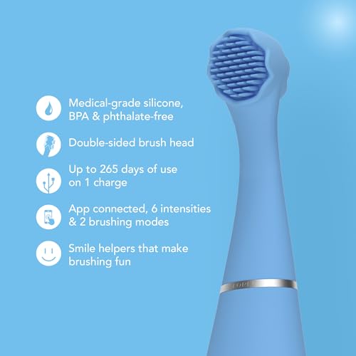 FOREO issa 4 baby - Sonic Electric Toothbrush + Issa mini Hybrid Brushead Bubble Blue