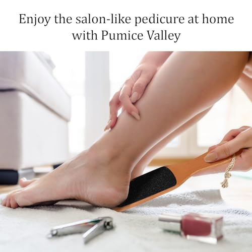 Foot File with Handle Pumice Stone for Dry Dead Skin - Callus Remover for Feet Double-Sided Foot File for Callus, Cracked Heels, Dead, and Dry Skin Removal