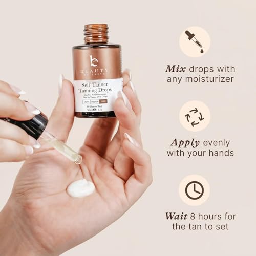 Self Tanning Drops for Face - USA Made with Organic & Natural Ingredients 1 Fl Oz (Pack of 1) Dark