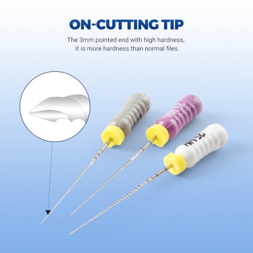 JMU Dental Hand Use C+ Files 25mm Endodontic Root Canal Instruments #08, #10, #15 (25mm) 1