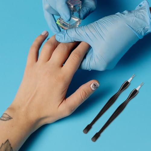 MERRYHAPY 10 pcs Stainless Steel Cuticle Pusher Nail Cuticle Remover Tool Dead Skin Remover Nail Pusher Tool for Cleaning Manicure Supplies Home and Salon Use