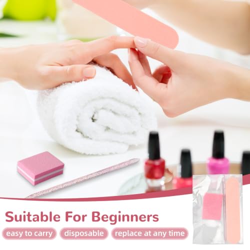 40 Sets Pink Professional Manicure Press On Nail Tool Kit