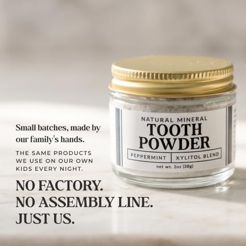 Non-Nano (Micro) Hydroxyapatite Tooth Powder, Remineralizing Toothpaste Powder, Fluoride-Free, Whitening, All Natural, 2 oz Glass Jar (with Xylitol) (Wintergreen) Wintergreen