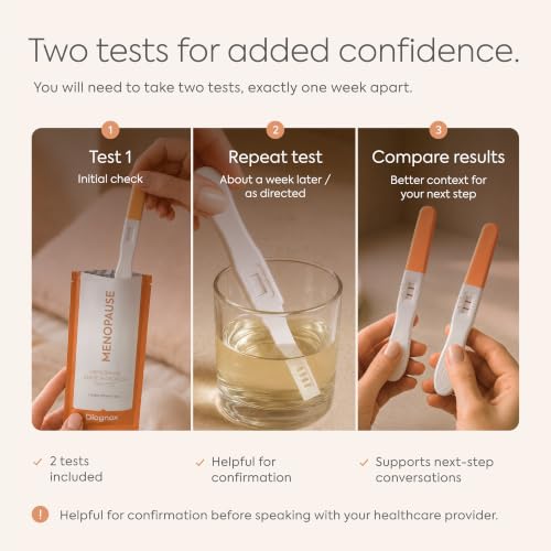 Diagnox Menopause Test Kit at Home, Midstream FSH Test Kit, 2 Pack