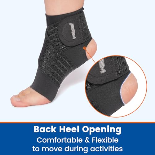 Ankle Support Brace for Men and Women - Ankle Compression Sleeve with Adjustable Strap for Plantar Fasciitis, Achilles Tendonitis Pain Relief, Sprained, Strains, Sports Bandage Sock(Reg) Reg