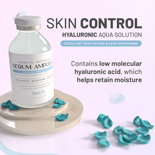 BRÜUN HY - Control Hyaluronic Aqua Solution Ampoule - A Korean Serum Booster for Face to Use as a Skin Care Serum 1.18 fl.oz