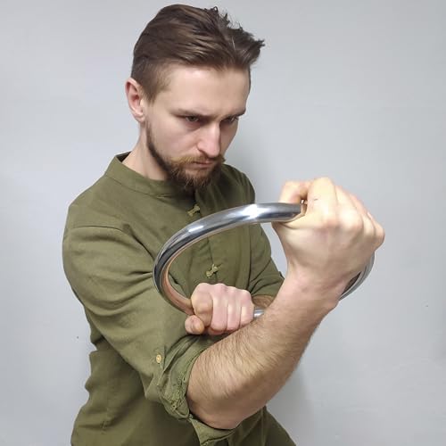 HYOUT Wing Chun Stainless Ring Yewen Sau Sticky Hand Strength Training Tsun Siu Lum Kung Fu Self Defense 1-Pack