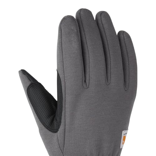 Carhartt Men's Wind Fighter Thermal-Lined Fleece Touch-Sensitive Knit Cuff Glove Medium Gray