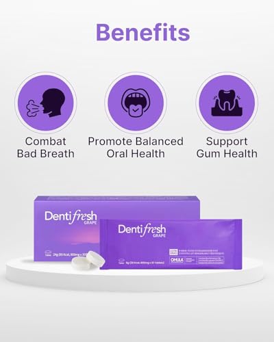 K-Nutra Dentifresh Oral Probiotic Tablets, Mint & Grape 2-Pack, 60 Tabs