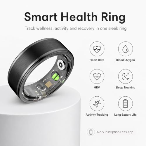 Smart Ring for Women and Men, Fitness & Sleep Tracker, Black 13