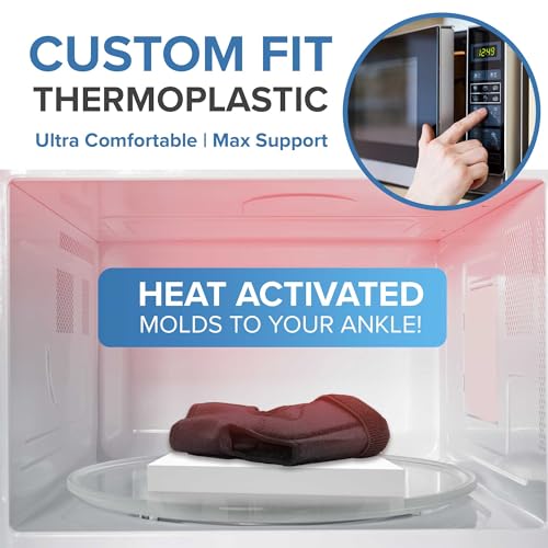 Custom-Fit Ankle Splint - Heat-Activated, Moldable Thermoplastic Support - Comfortable and Adjustable for Custom Recovery - One Size Fits All