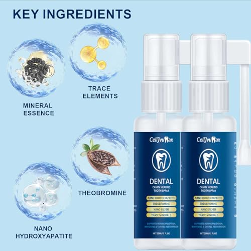 Enamel Care Mouth Spray, Alcohol-Free with Fluoride and Zinc, Fights Bad Breath and Strengthens Teeth, for Daily Freshness and Oral Care (02) 2