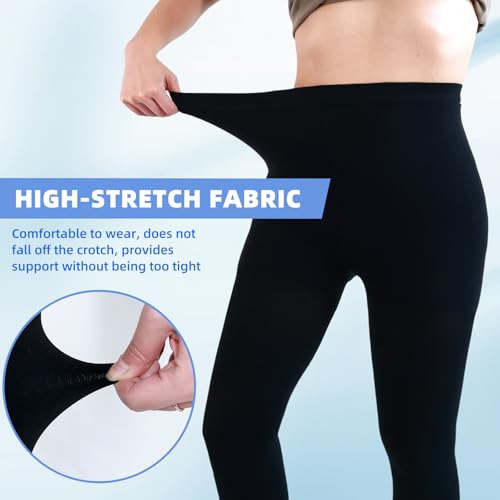 Medical Compression Leggings for Women & Men, 20-30mmHg Compression Tights X-Large Footless/Black