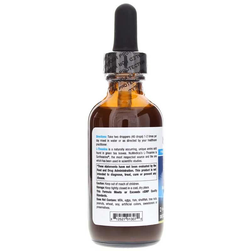 NuMedica L-Theanine Liquid (Natural Lemon Flavor) - 2 fl. oz (60 ml). includes Chamomile.