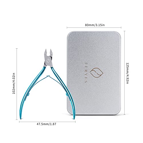 FERYES Toenail Clipper Straight Blade for Ingrown and Thick Nails - Stainless Steel and Sharp Pointed Tip Ingrown Nail Clipper – Wide Jaw Toe Nail Cutter Podiatry Tool Peacock Green 1 PCS Peacock Green Straight Blade