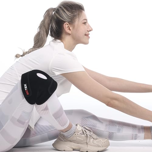 MOTEK Adjustable Knee Support Brace, Dual Straps (size 13-18") | Breathable Material, Stability boost, Extra strength | ACL injury | Meniscus tear