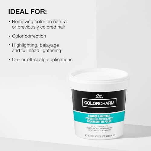 COLORCHARM Powder Hair Lightener | Up to 7 Levels of Lift | Dust Free 16 Ounce (Pack of 1)