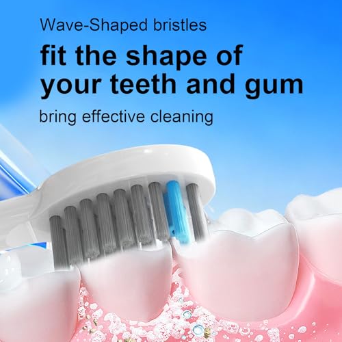 8 Pack Replacement Brush Heads for Waterpik Sonic-Fusion 2.0 (SF-03/SF-04) & Sonic-Fusion (SF-01/SF-02) Flossing Toothbrush - Individually Sealed with Hygienic Caps, White 1 Count (Pack of 8)