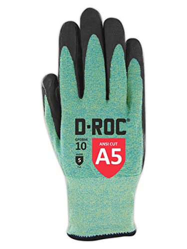 MAGID D-ROC ANSI A5 Heat-Resistant Foam Nitrile Coated Work Gloves, 1 Pairs, Size 6/XS (GPD844) 1 Pair