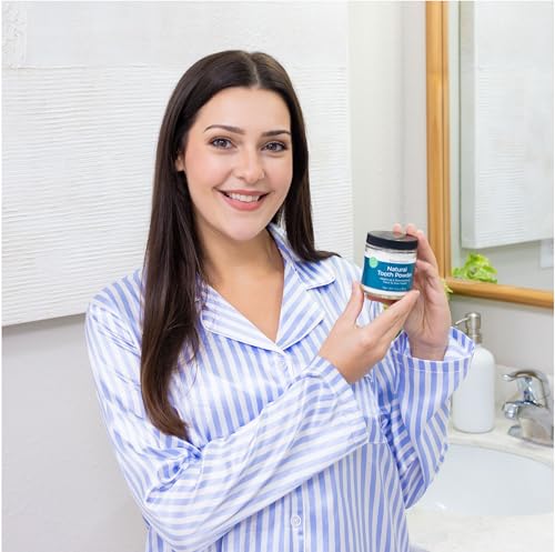 Viva Doria Remineralizing & Whitening Tooth Powder, 3 oz Glass Jar 3 Ounce (Pack of 1)