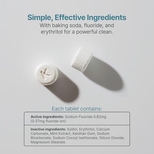 Mint Toothpaste Tablets with Fluoride - 2 Pack, 180 Tablets Mint