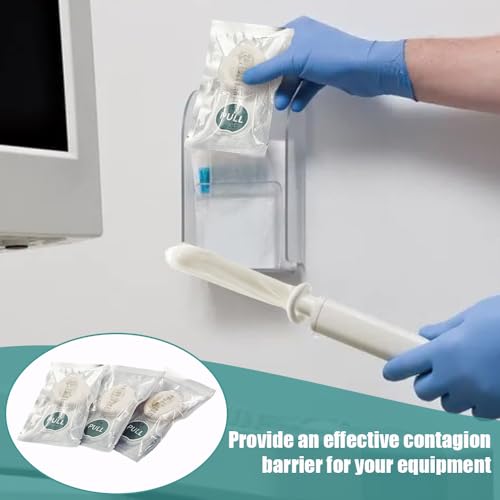 Ultrasound Probe Cover with Gel, 20 Pcs Transducer Sheath Covers, Pre-Lubricated Latex Probe Covers, Individual Packaging, Fits Linear & Sector Probes with lubricant