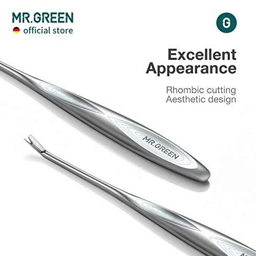 MR.GREEN Cuticle Pusher Dead Skin Remover Stainless Steel Manicure Tools Professional Cuticle Trimmer Nail Polish Peeler Scraper (Mr-2190) Mr-2190