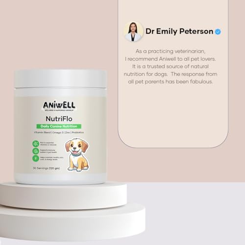 NutriFlo 10-in-1 Dog Multivitamin + Muscle Formula | Glucosamine, Green Lipped Mussel & Shilajit | Hip & Joint, Gut & Muscle Support | for All Dog Breeds