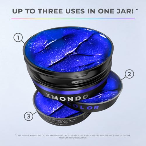 XMONDO Color Super Blue Depositing Mask, Hair Dye, 8 Fl Oz
