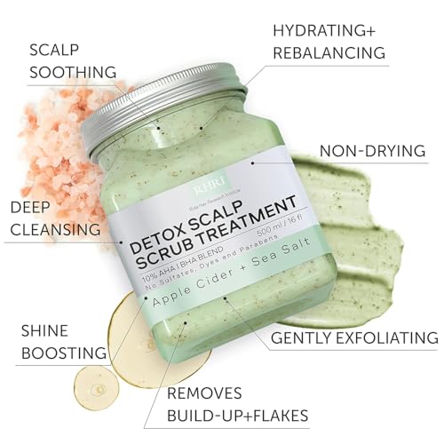 Apple Cider & Sea Salt Green Scalp Scrub Sulfate Free with 10% AHA & BHA