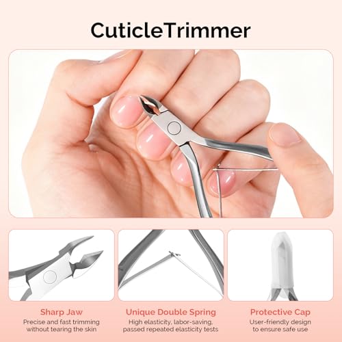 MelodySusie 14PCS Manicure Tools Kit Nail Care Set 14Pcs Milk & Honey