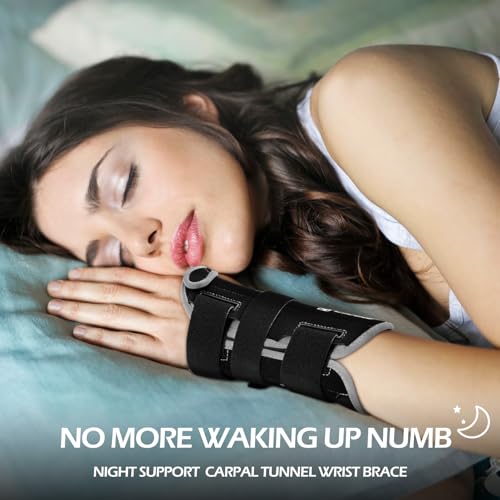 TIMTAKBO Carpal Tunnel Wrist Brace for Wrist Pain Relief(Left Hand Medium) Left Hand