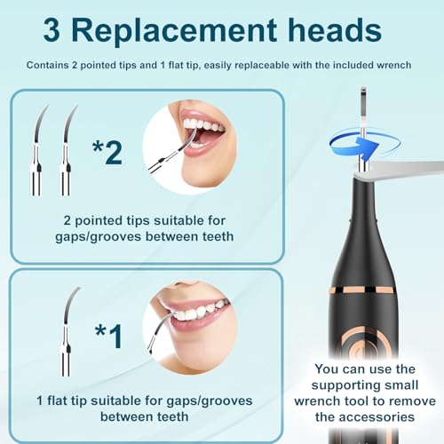 Plaque Remover for Teeth - SIQUER Teeth Cleaning Kit Dental Tools Black